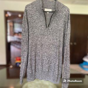 Men's XL Hawker and Rye 1/4 zip Cotton Cashmere Shirt